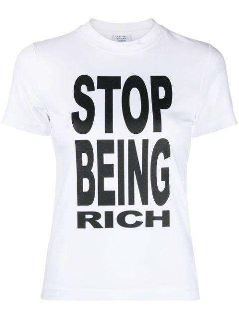 slogan print T-shirt by VETEMENTS