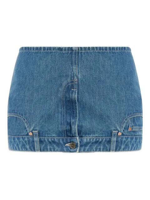 upside-down denim mini skirt by VETEMENTS