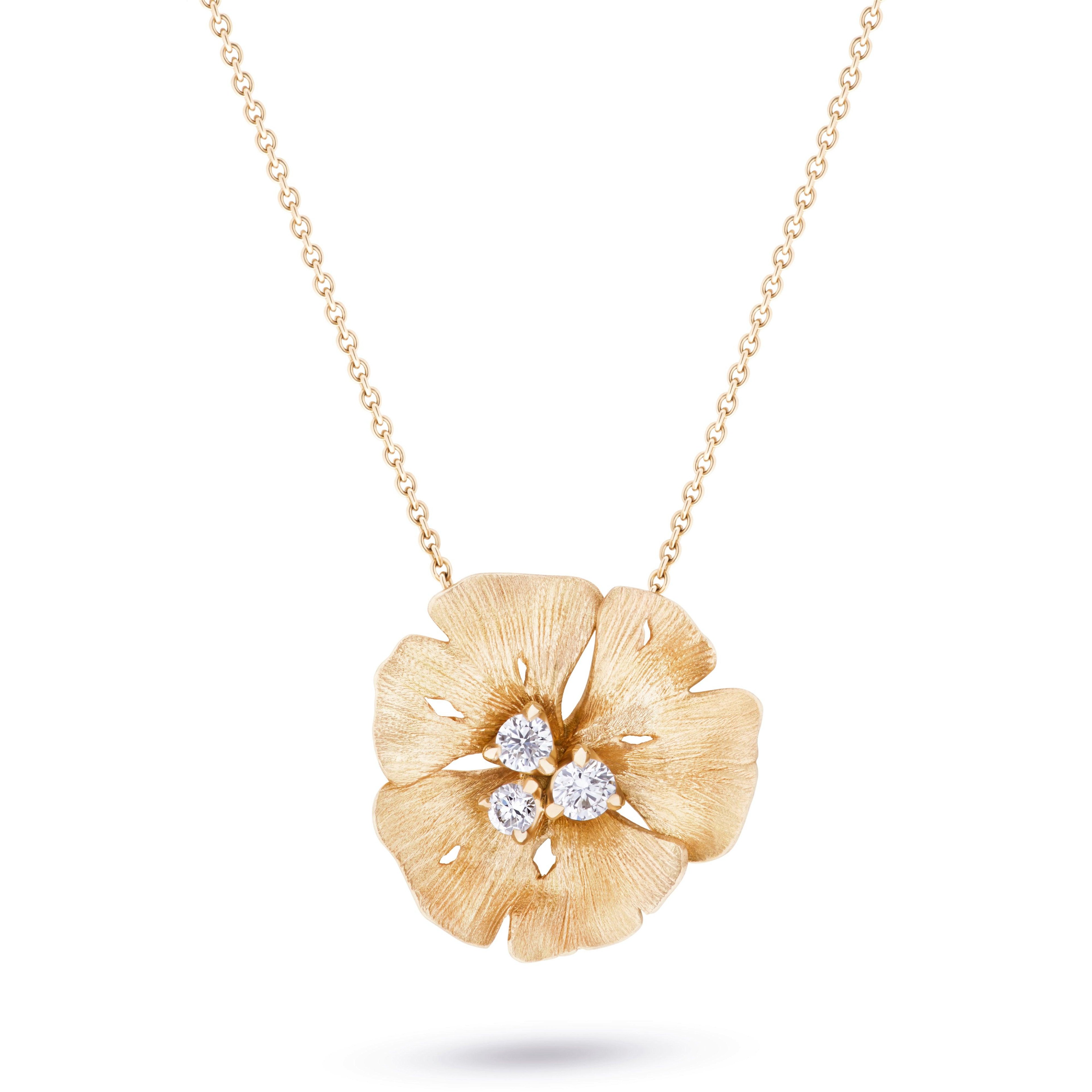 Vever - Ginkgo Large Necklace -  (Yellow Gold) by VEVER