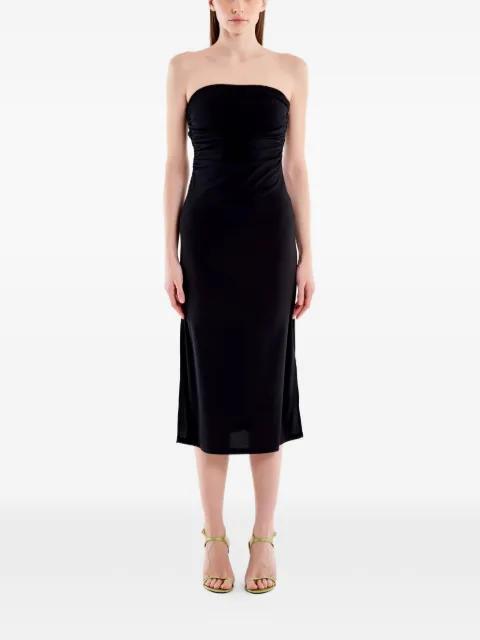 Ruched strapless dress by VICOLO