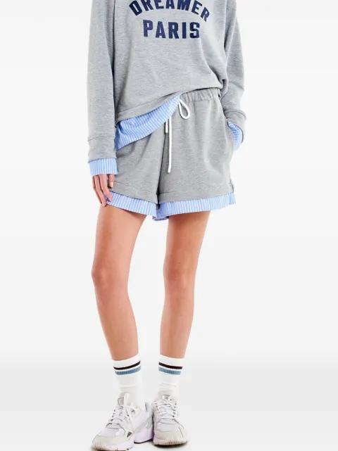 layered-effect drawstring shorts by VICOLO