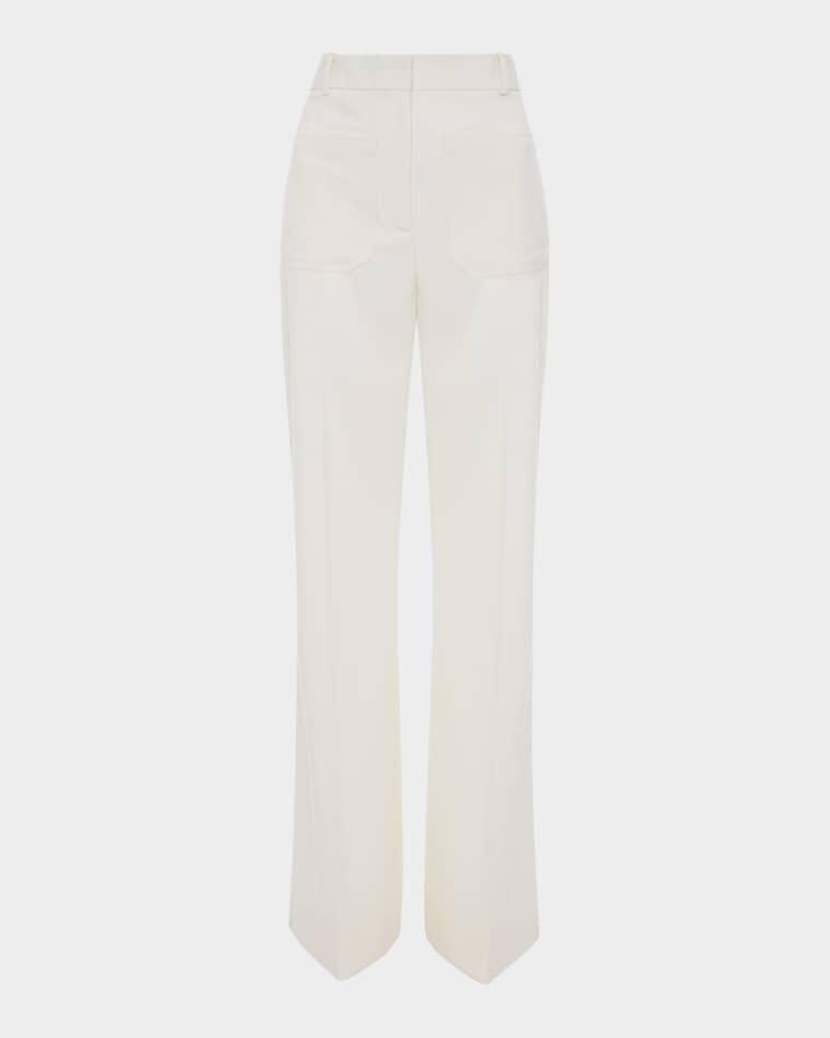 Alina Patch-Pocket Wide-Leg Trousers by VICTORIA BECKHAM