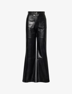 Alina Wide-Leg Leather Trousers by VICTORIA BECKHAM