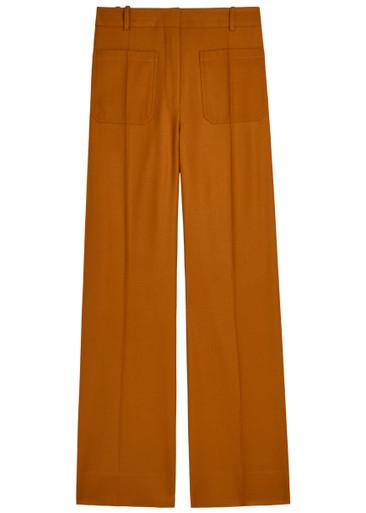 Alina flared-leg twill trousers by VICTORIA BECKHAM