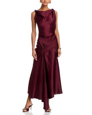 Asymmetric Draped Midi Dress by VICTORIA BECKHAM