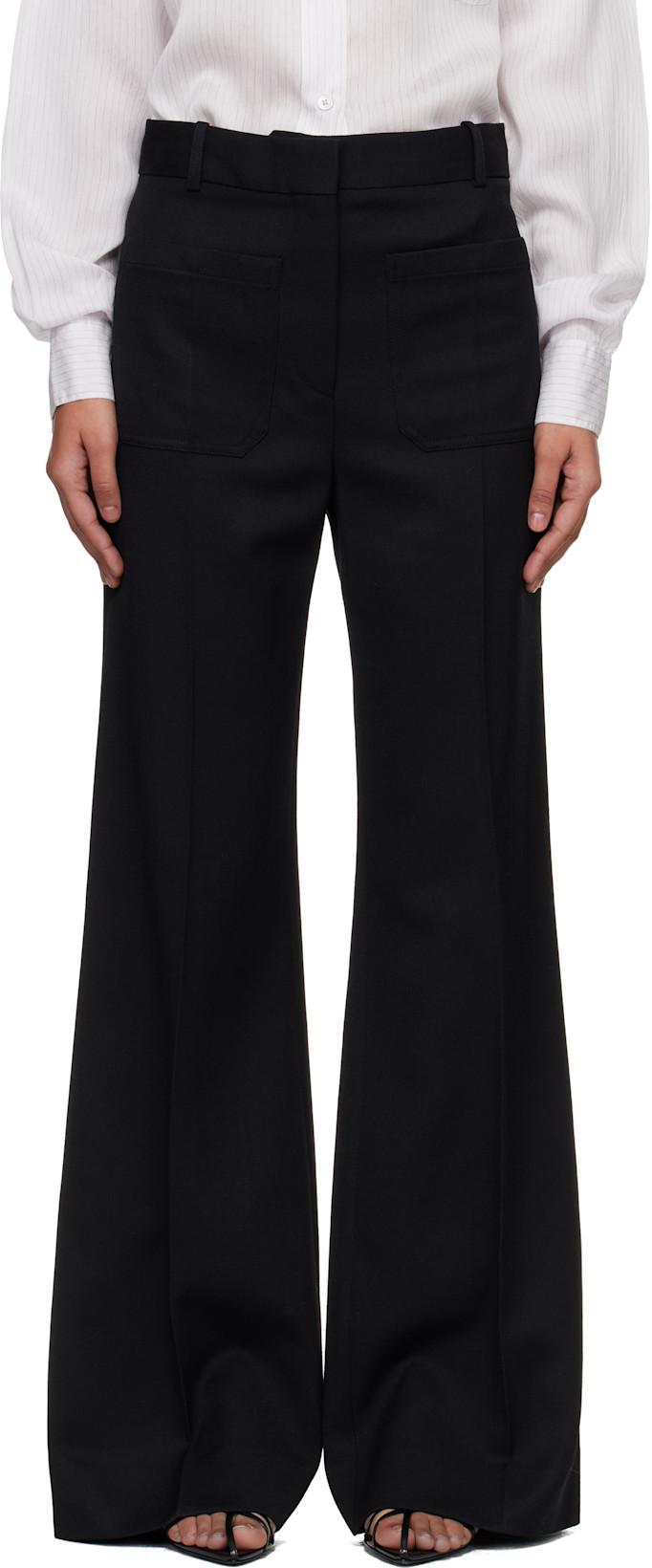 Black Alina Tailored Trousers by VICTORIA BECKHAM