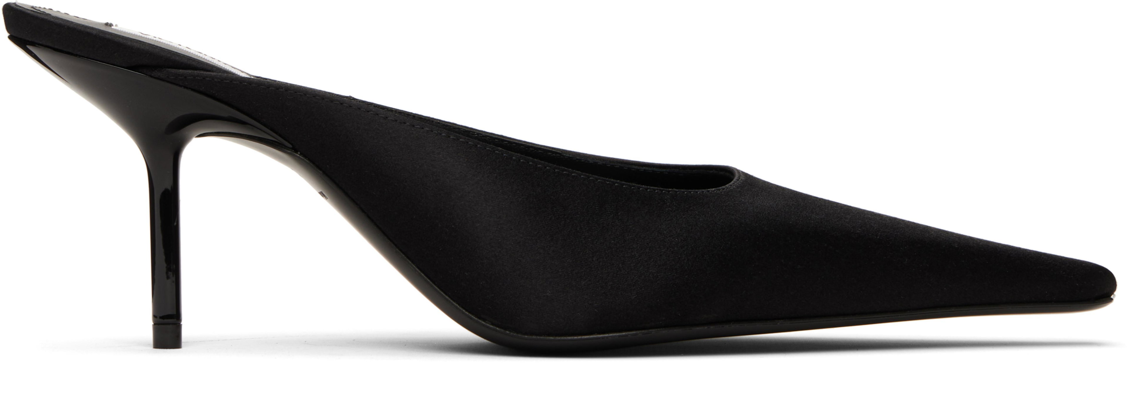 Black Sloan Stiletto Mule 75 Heels by VICTORIA BECKHAM