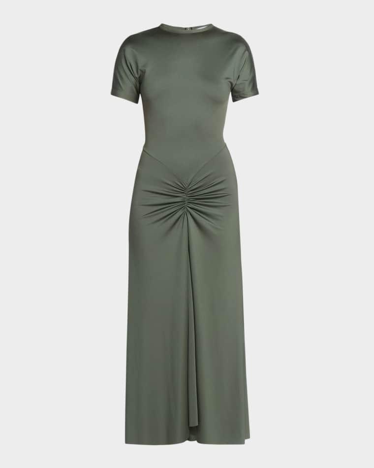 Blaire Gathered Waist Midi Dress by VICTORIA BECKHAM