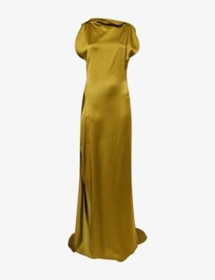 Carla Split-Seam Satin Gown by VICTORIA BECKHAM