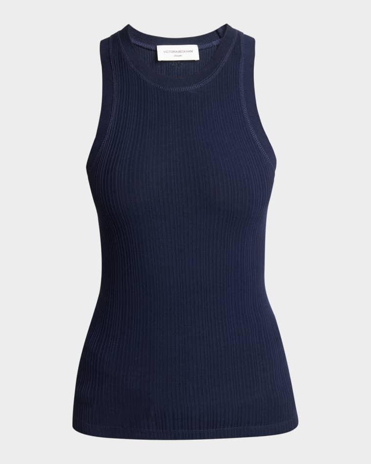 Cotton Ribbed Tank Top by VICTORIA BECKHAM