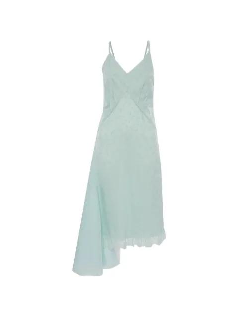 Crushed Cami asymmetric midi dress by VICTORIA BECKHAM