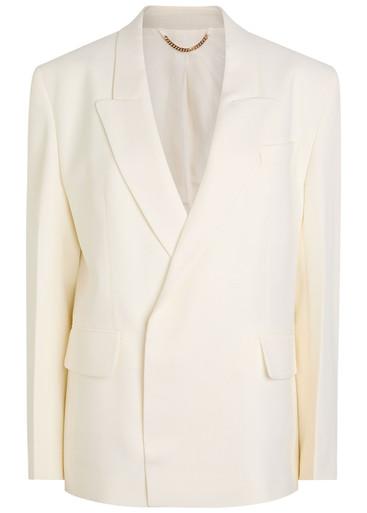 Double-breasted twill blazer by VICTORIA BECKHAM