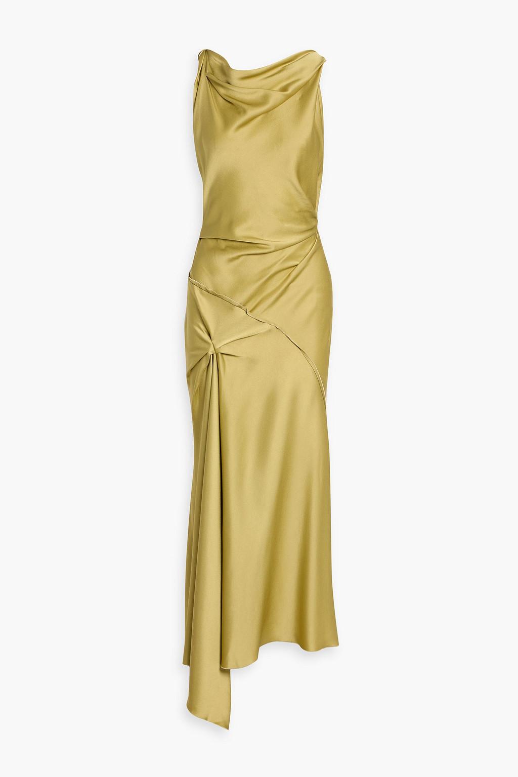 Draped satin-crepe maxi dress by VICTORIA BECKHAM