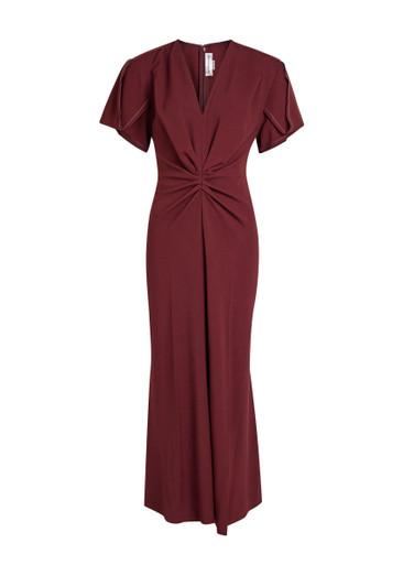 Eve gathered crepe midi dress by VICTORIA BECKHAM