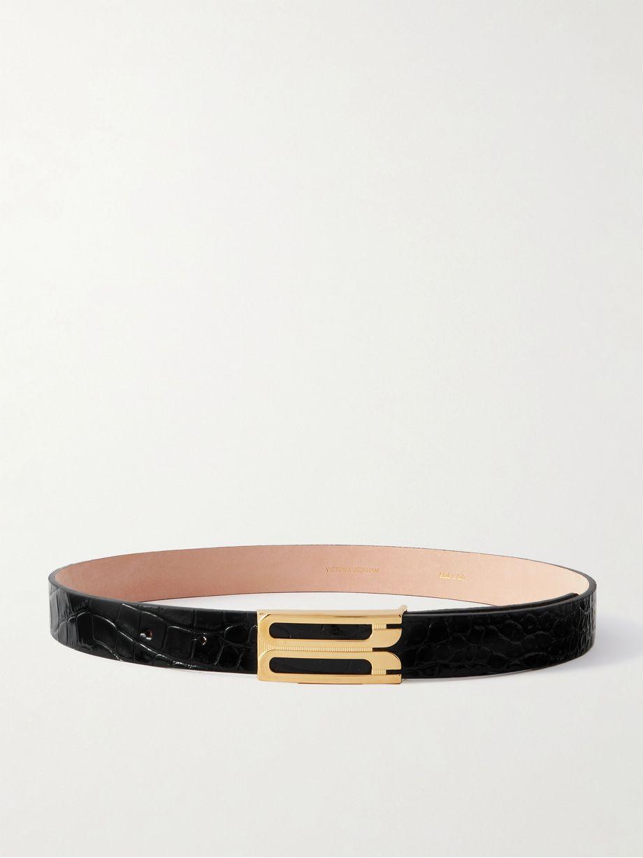 Frame croc-effect leather belt by VICTORIA BECKHAM