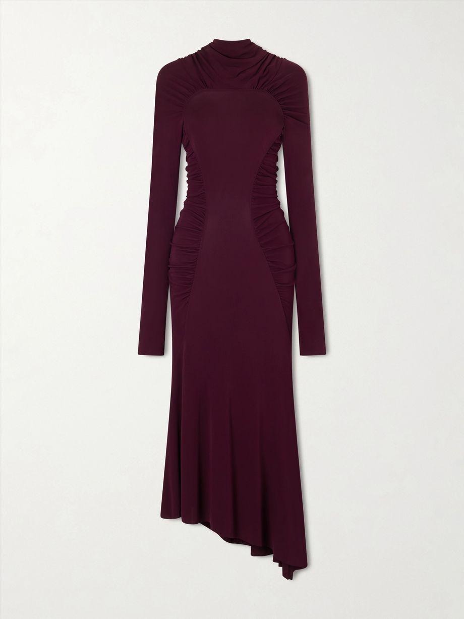 Gathered crepe maxi dress by VICTORIA BECKHAM