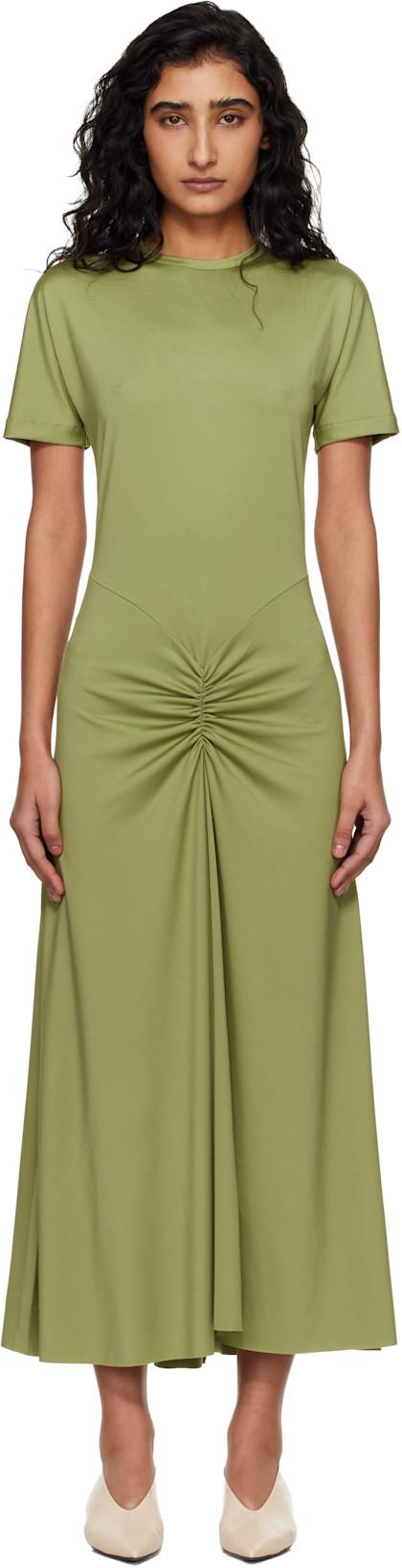 Green Blaire Midi Dress by VICTORIA BECKHAM