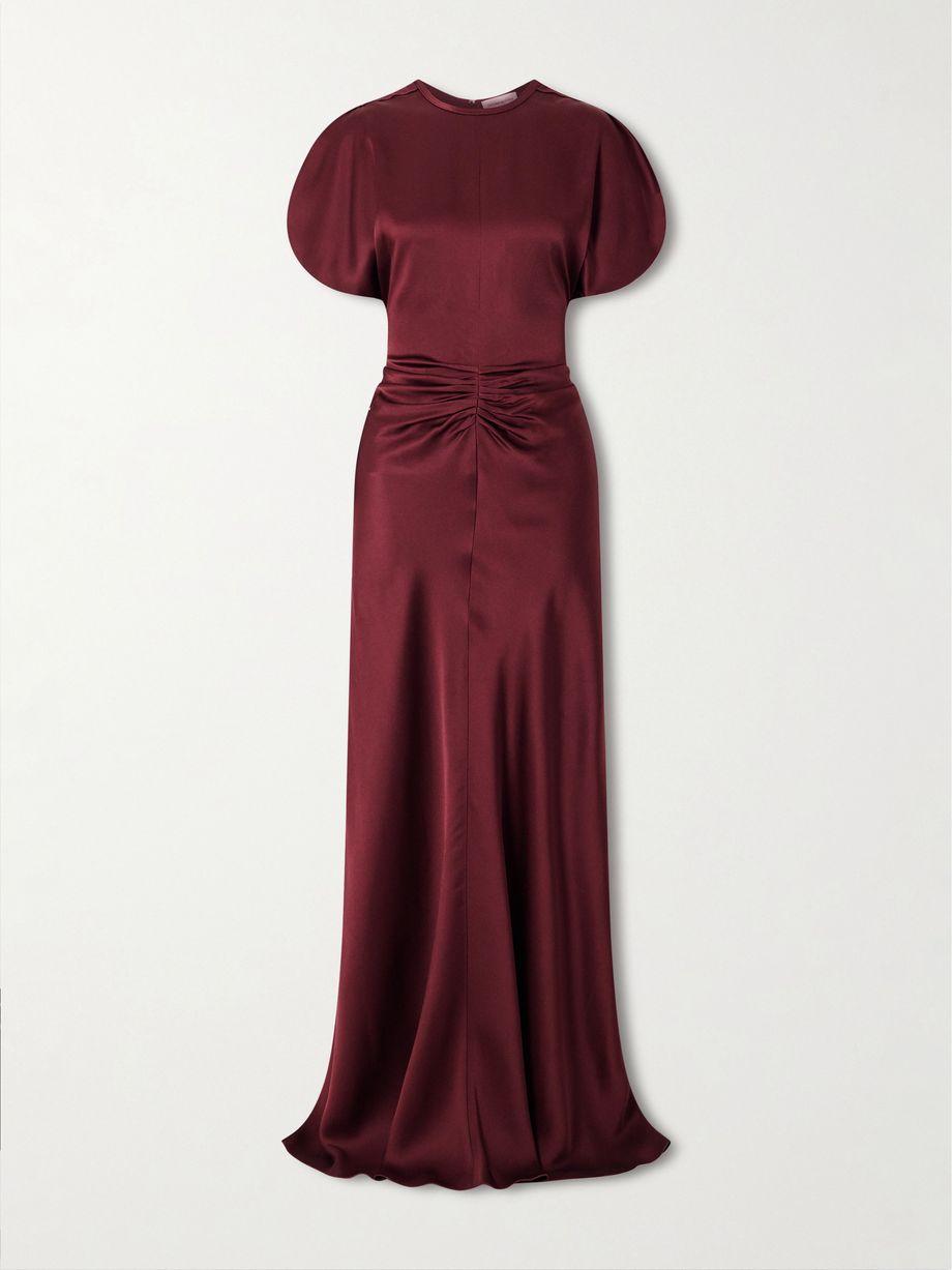 Isabella ruched satin gown by VICTORIA BECKHAM