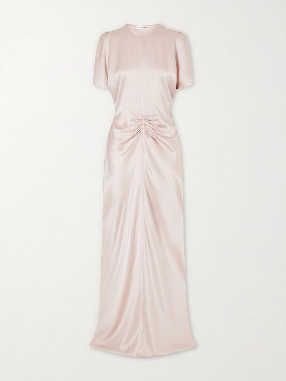Isabella ruched satin maxi dress by VICTORIA BECKHAM