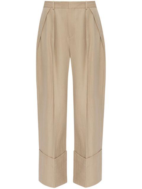 Maxi turn-up pants trousers by VICTORIA BECKHAM