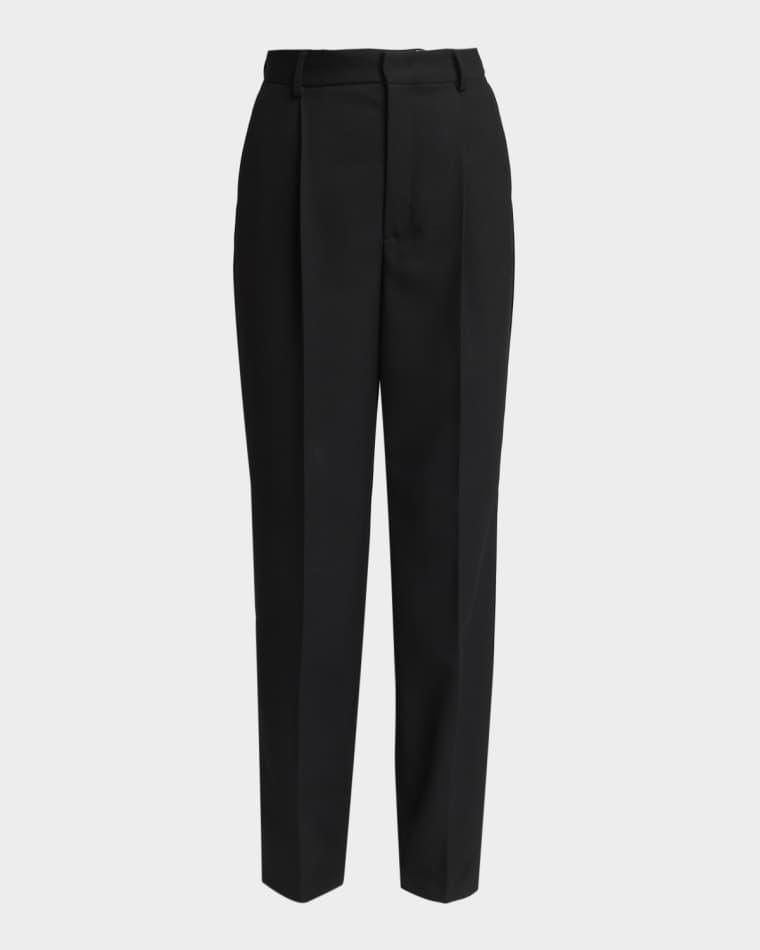 Pleated Straight-Leg Tuxedo Pants by VICTORIA BECKHAM