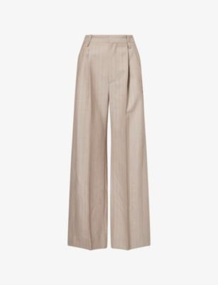 Pleated Wide-Leg Virgin-Wool Trousers by VICTORIA BECKHAM