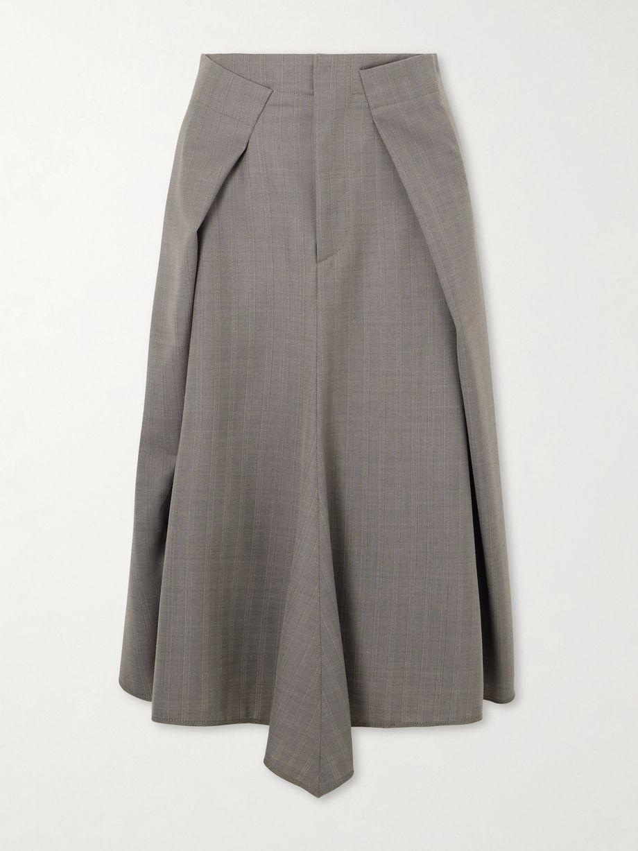 Pleated wool midi skirt by VICTORIA BECKHAM