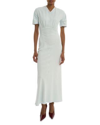 Short Sleeve Gathered Dress by VICTORIA BECKHAM