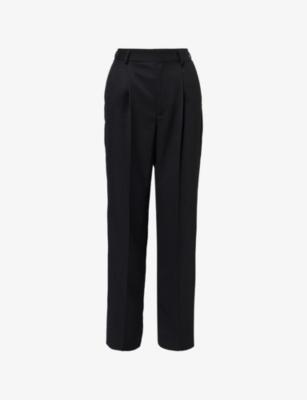 Straight-Leg Satin-Trim Woven Trousers by VICTORIA BECKHAM