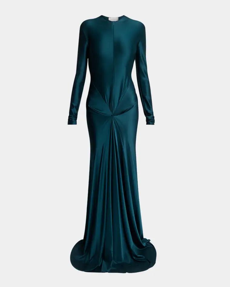 Twisted Cutout Long-Sleeve Gown by VICTORIA BECKHAM