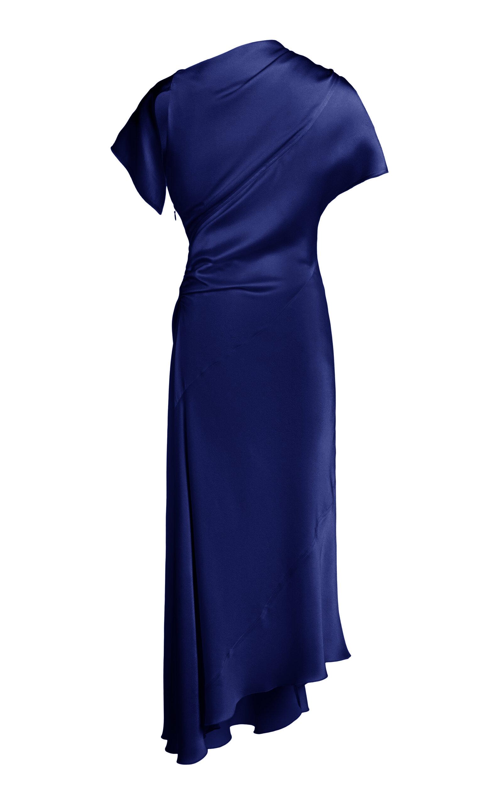 Victoria Beckham Asymmetrical Ruched Midi Dress - Moda Operandi by VICTORIA BECKHAM