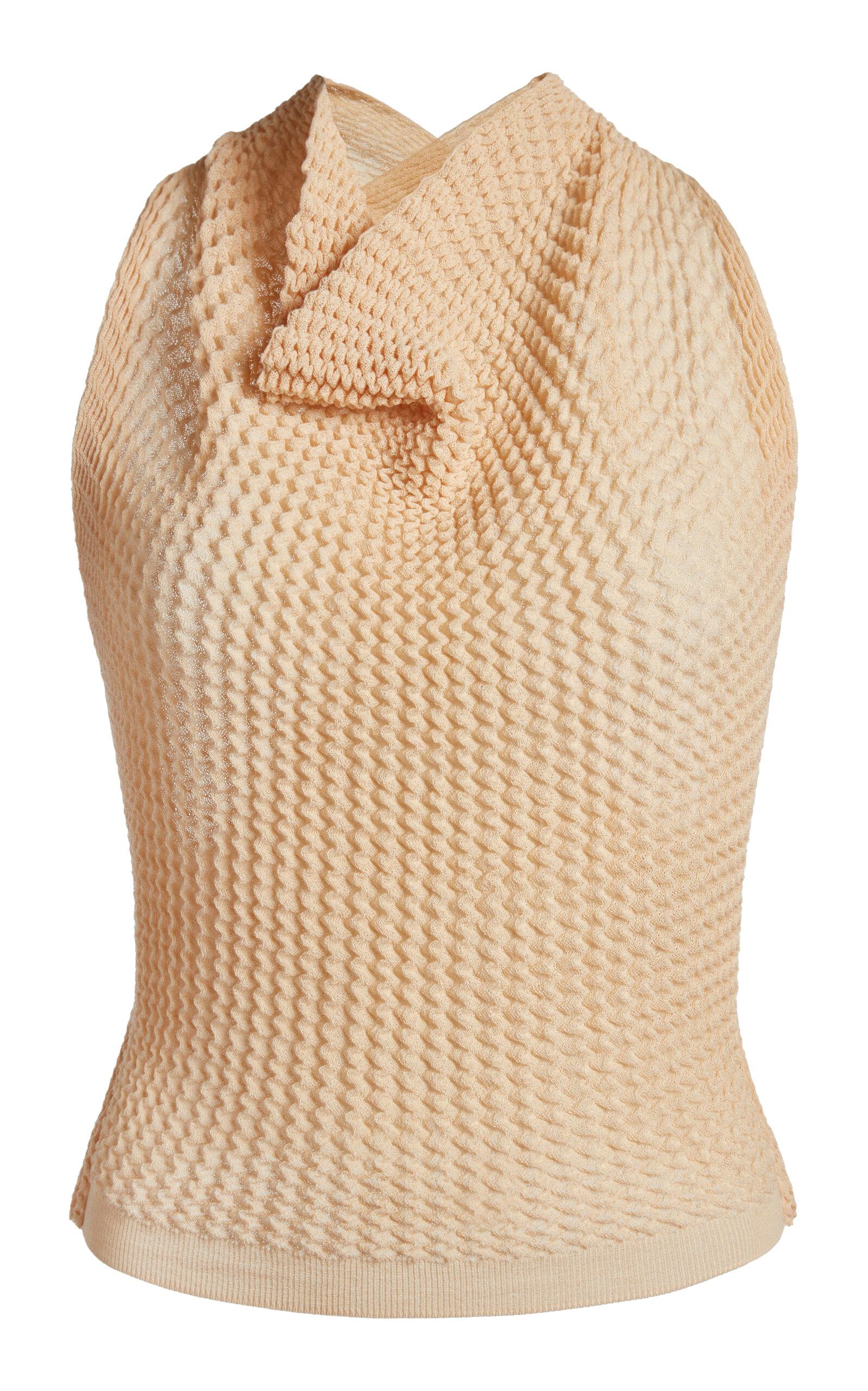 Victoria Beckham Draped Knittrech-Cotton Top - Moda Operandi by VICTORIA BECKHAM