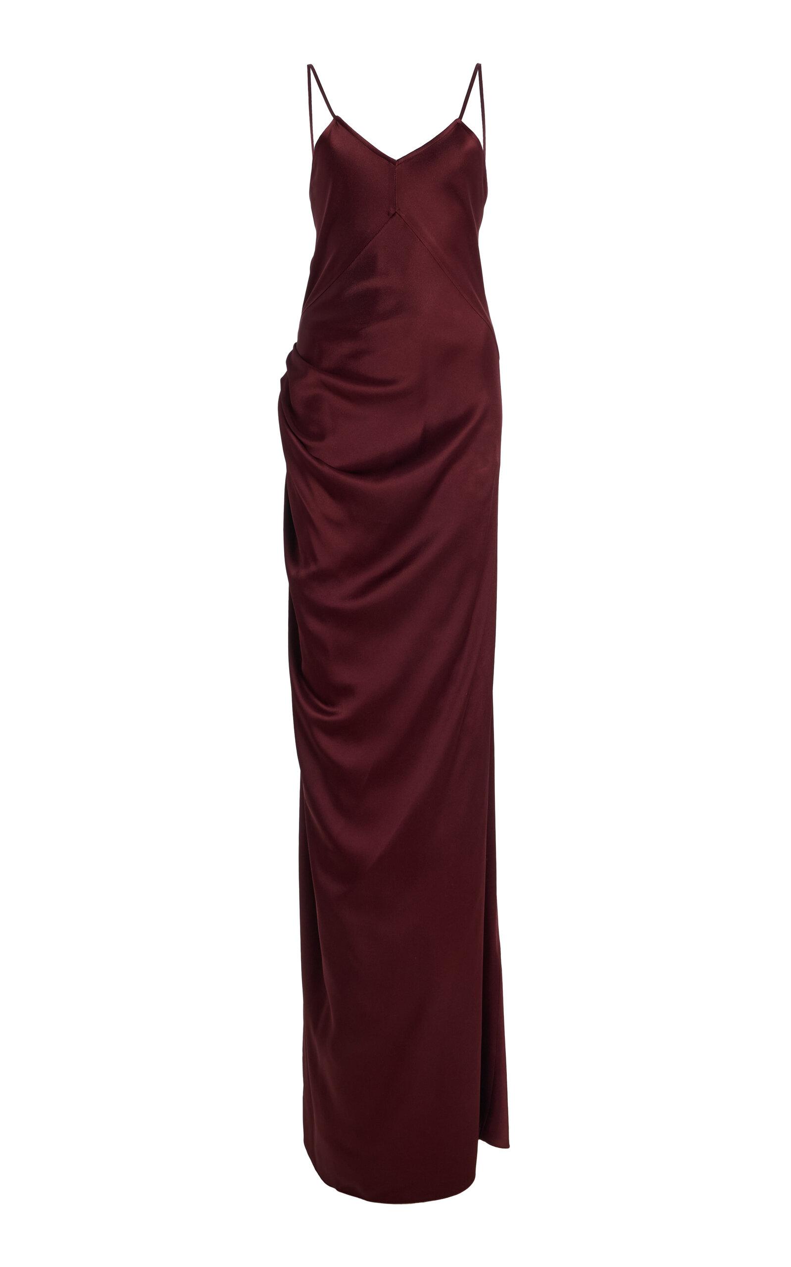 Victoria Beckham Draped Satin Maxi Cami Dress - Moda Operandi by VICTORIA BECKHAM