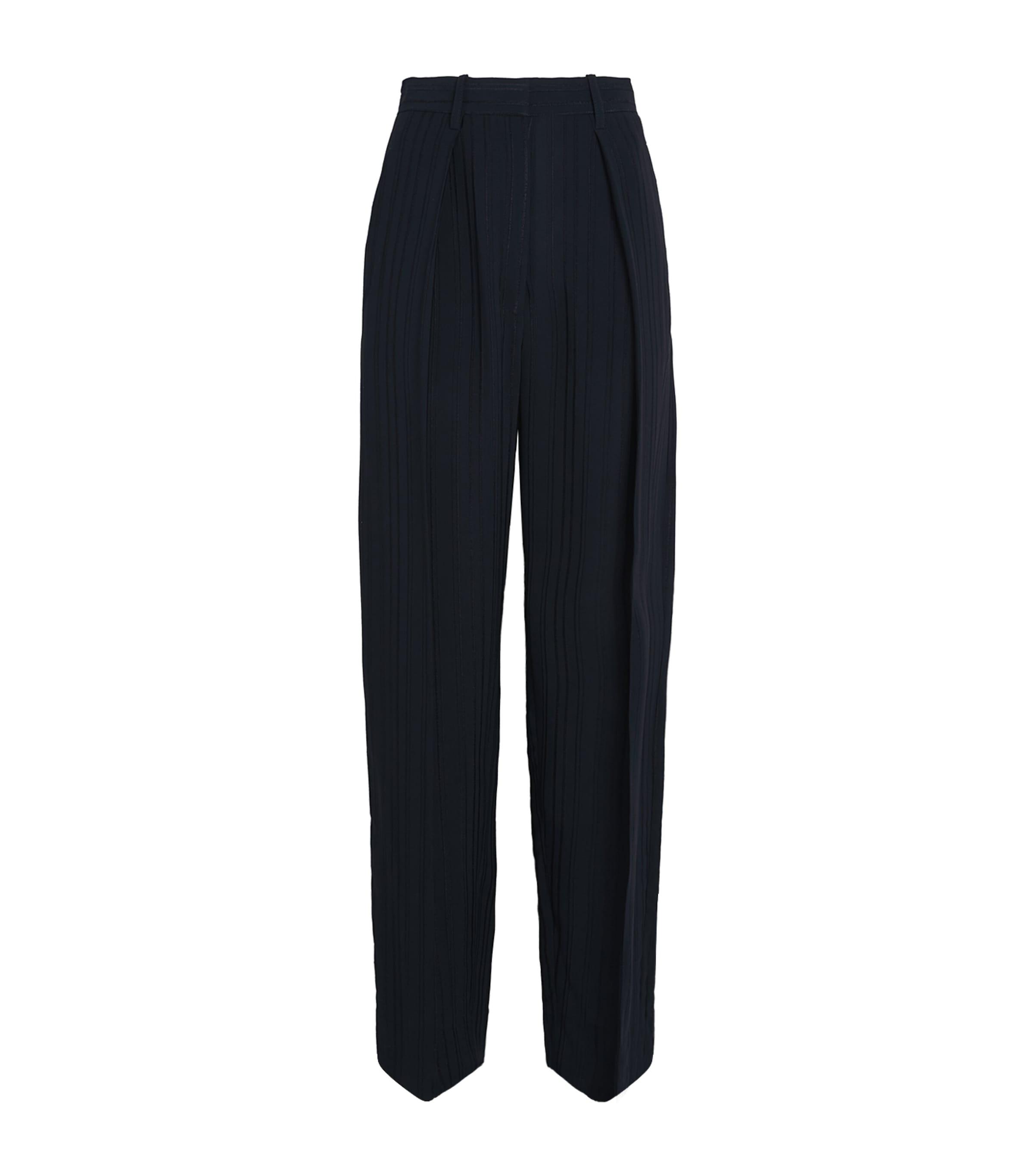 Victoria Beckham Eyelet Wide-Leg Tailored Trousers by VICTORIA BECKHAM