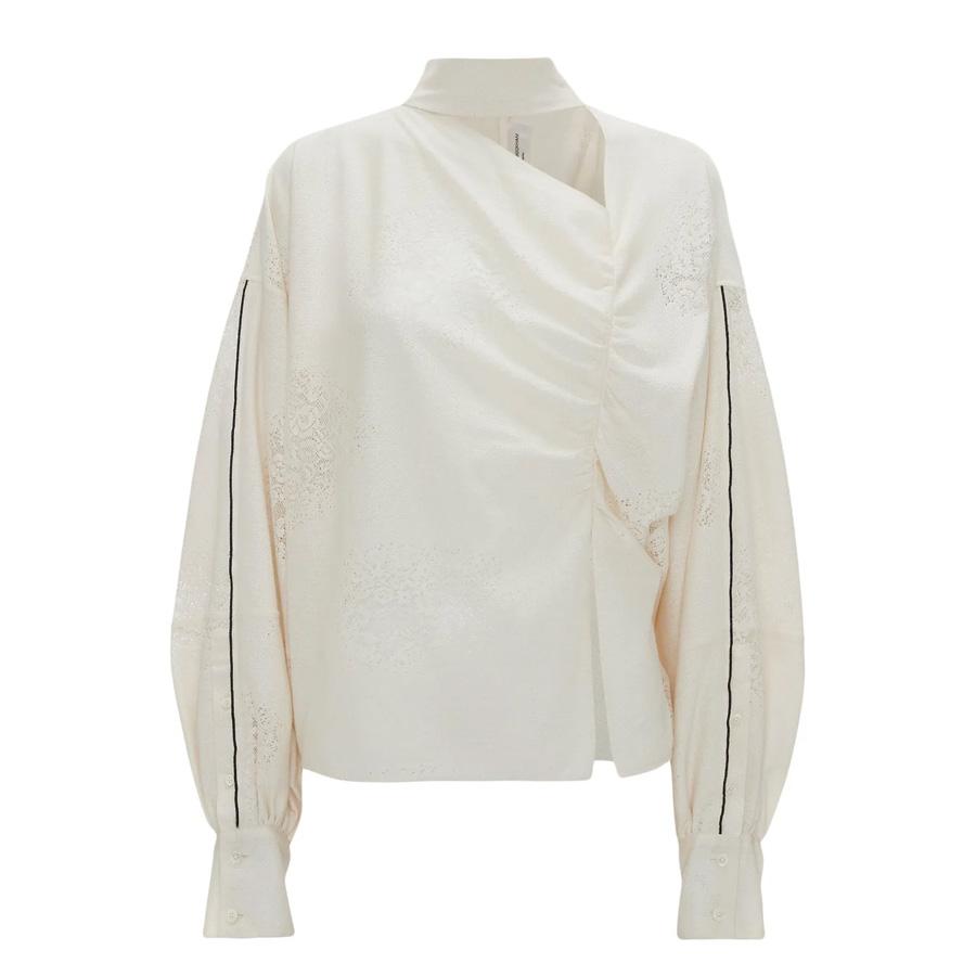 Victoria Beckham Gathered-Detail Asymmetric Blouse by VICTORIA BECKHAM