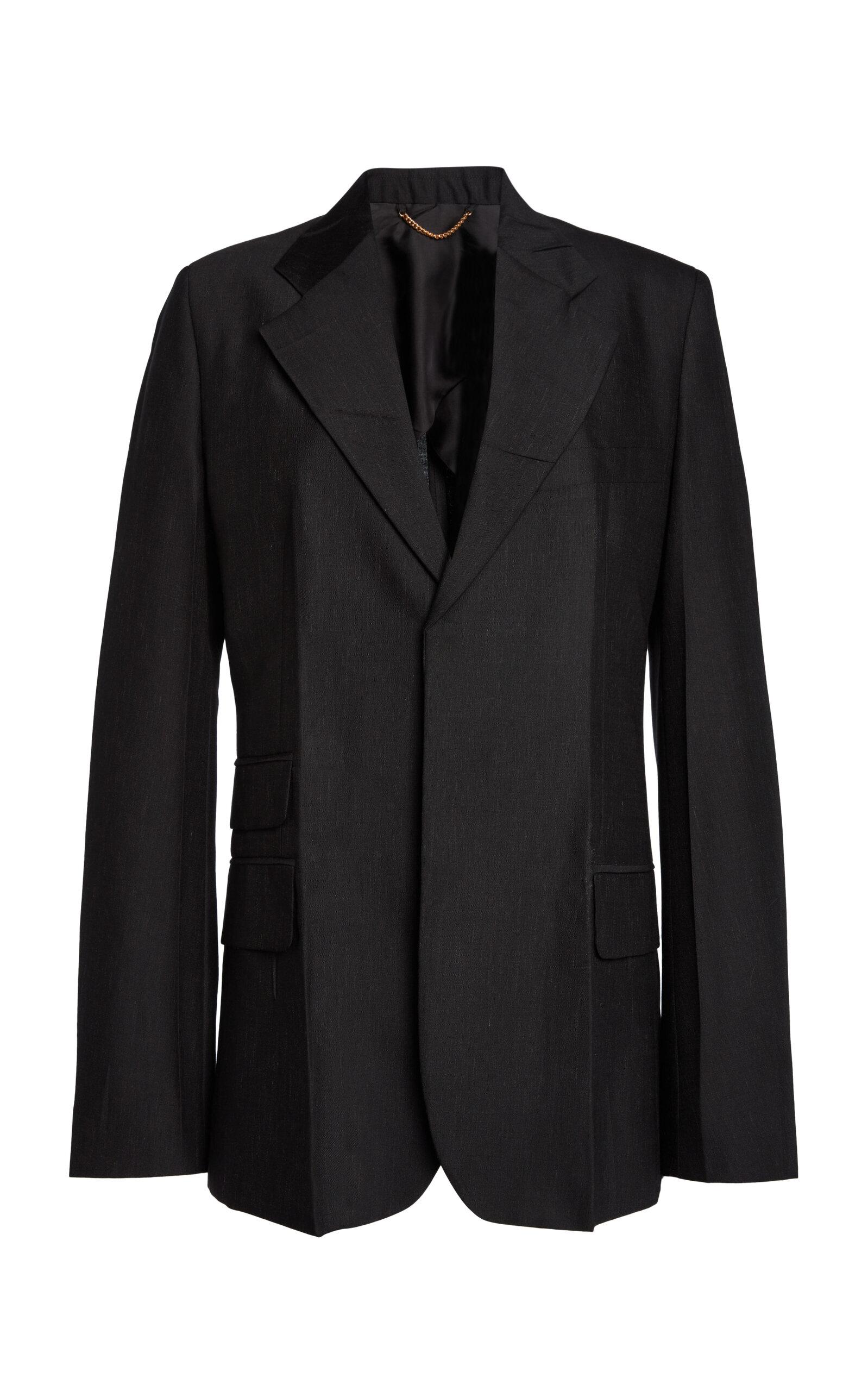 Victoria Beckham Oversized Notch Lapel Virgin Wool-Blend Jacket - Moda Operandi by VICTORIA BECKHAM