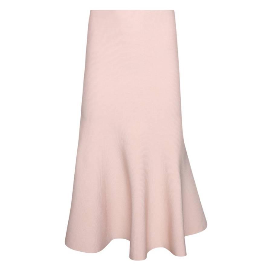 Victoria Beckham Peach Fitted Flared Skirt by VICTORIA BECKHAM