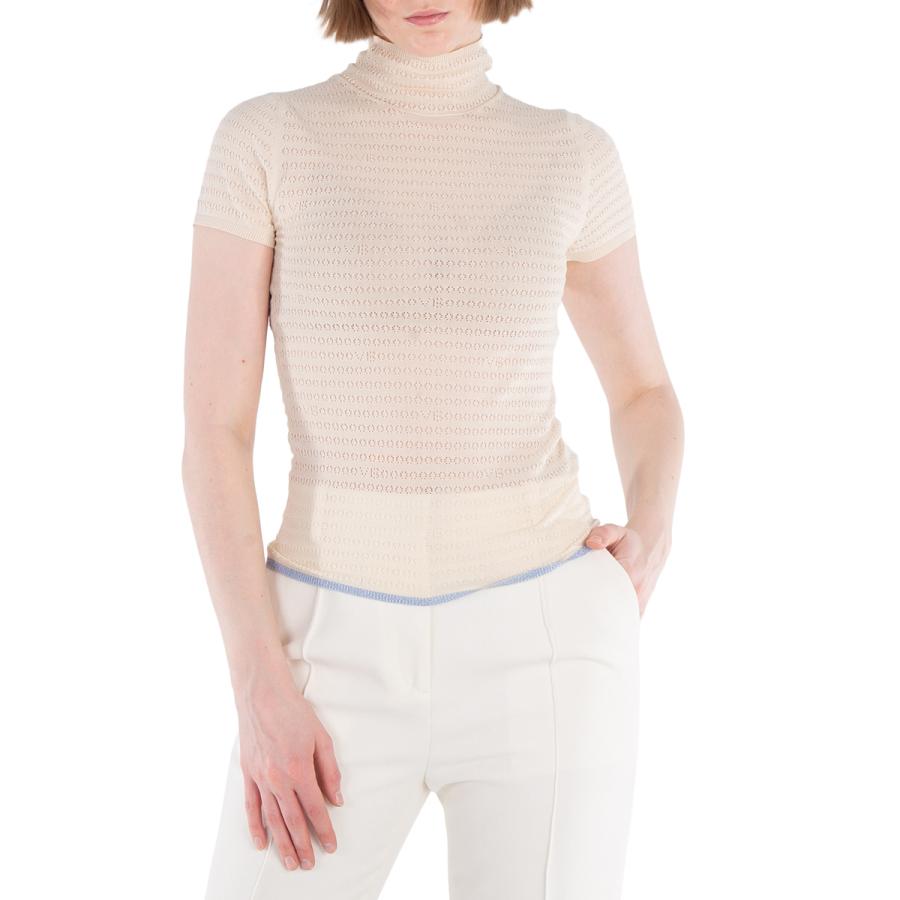 Victoria Beckham Polo Neck Knitted T-Shirt by VICTORIA BECKHAM