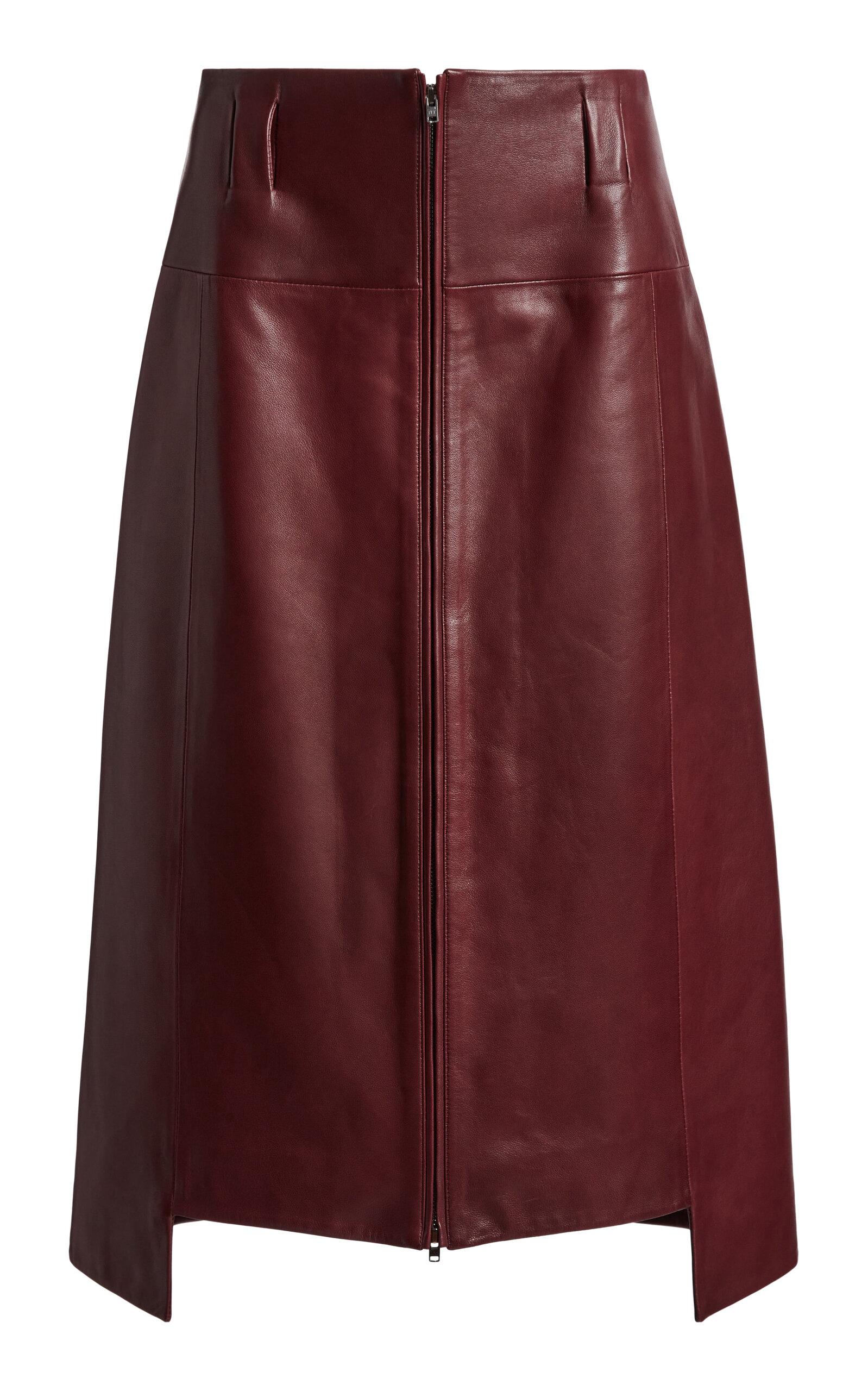 Victoria Beckham Zipped Leather Midi Skirt - Moda Operandi by VICTORIA BECKHAM
