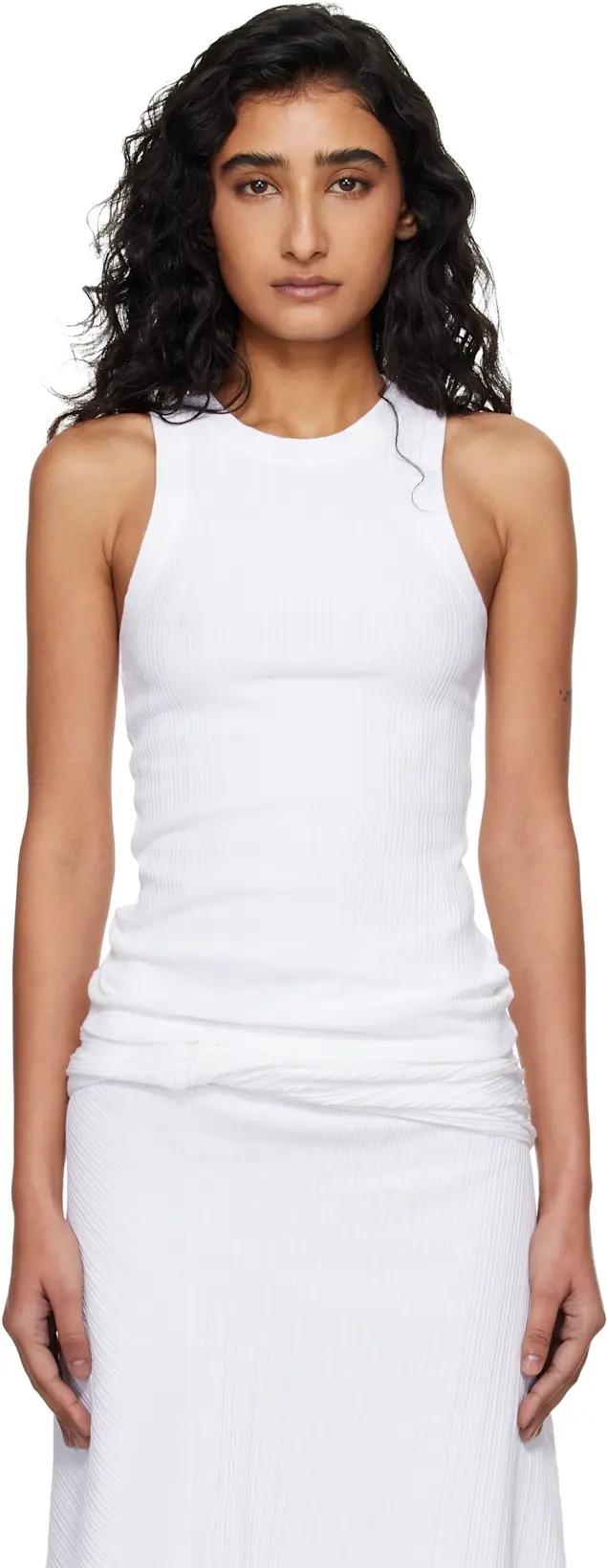 White Rib Tank Top by VICTORIA BECKHAM