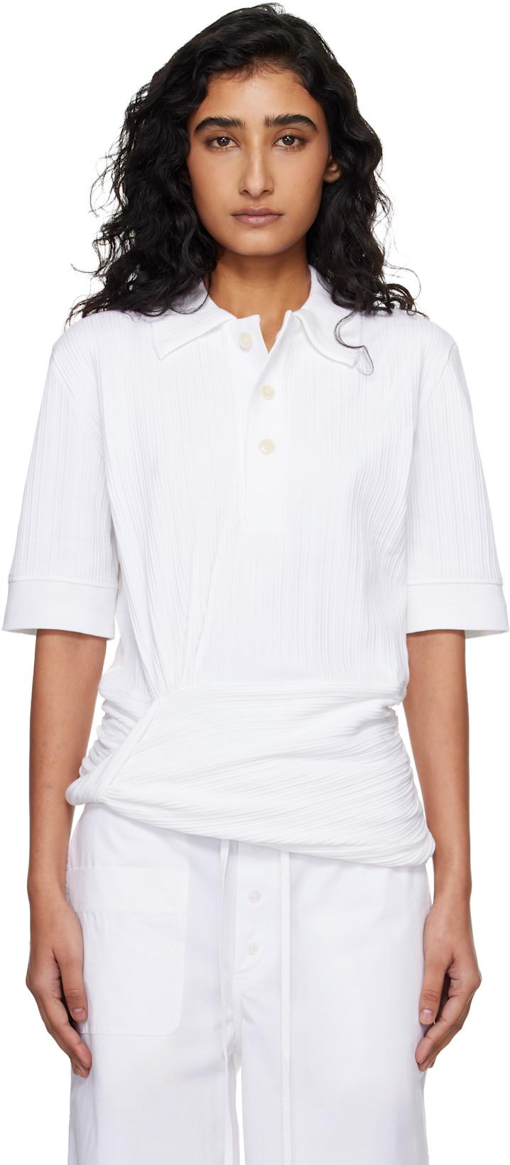 White Twist Polo by VICTORIA BECKHAM