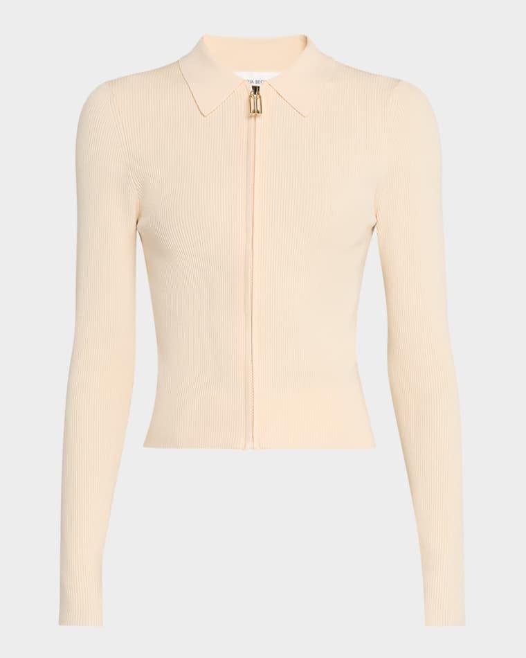 Zipped Rib Polo Top by VICTORIA BECKHAM
