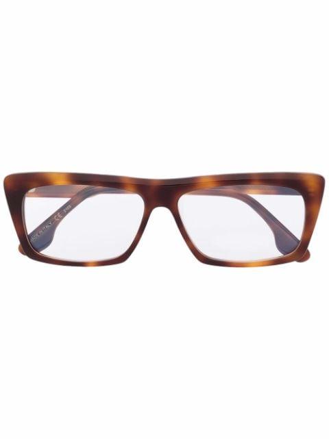 angular rectangular-framed glasses by VICTORIA BECKHAM