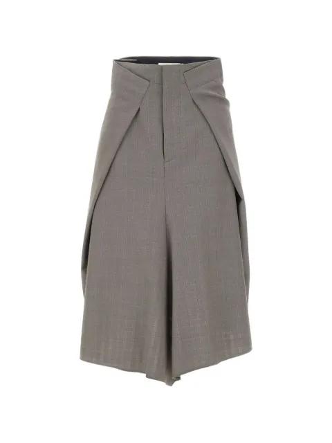 asymmetric folded-panel midi skirt by VICTORIA BECKHAM