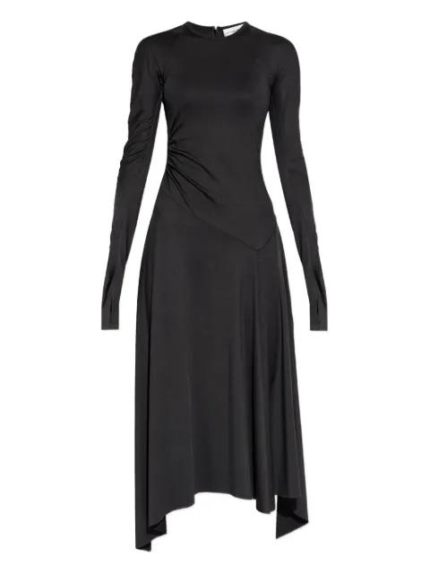 asymmetric-hem long-sleeved midi dress by VICTORIA BECKHAM