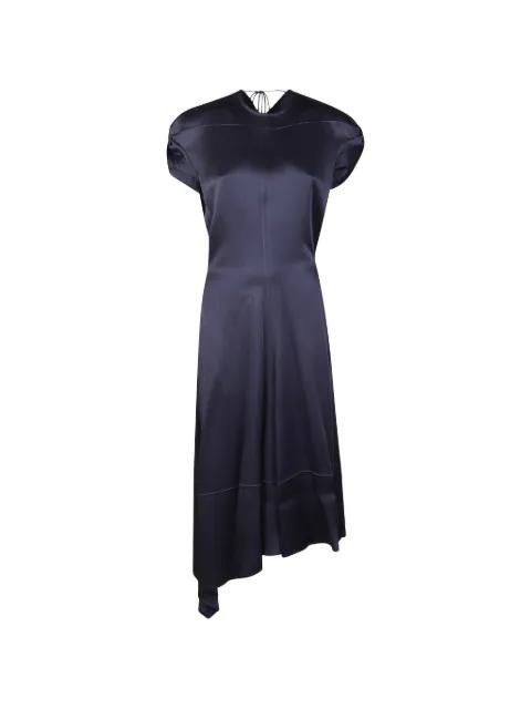asymmetric-hem satin midi dress by VICTORIA BECKHAM