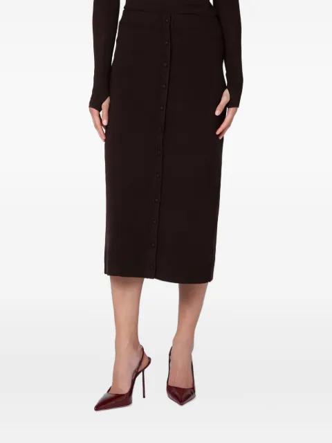 button-front knitted midi skirt by VICTORIA BECKHAM