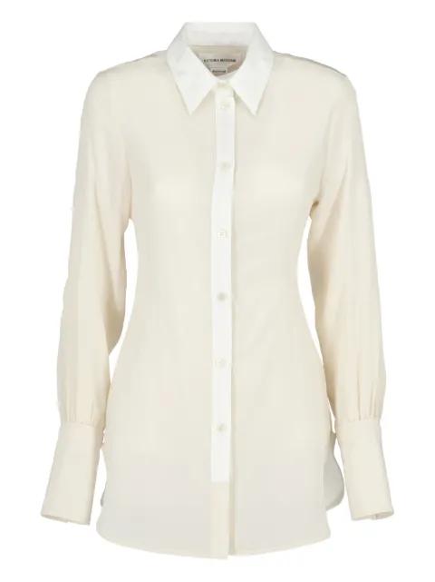 contrast placket top by VICTORIA BECKHAM