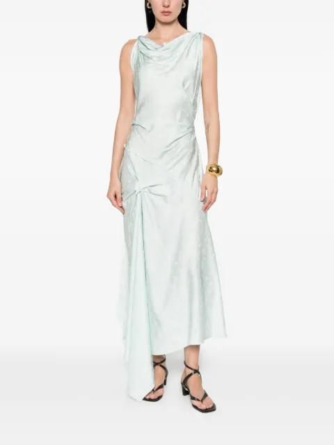 cowl-neck drape-detail midi dress by VICTORIA BECKHAM