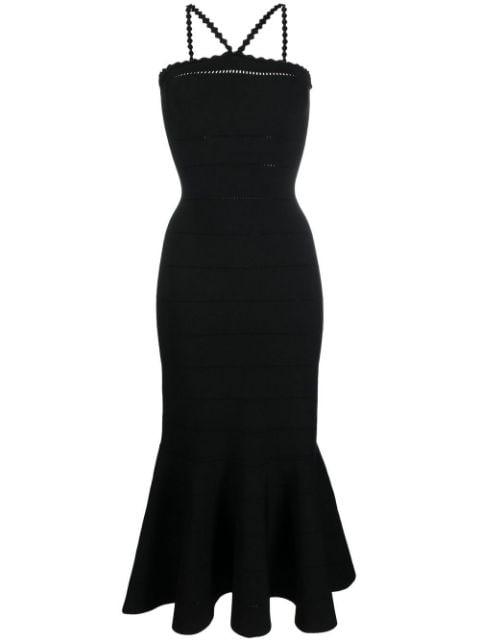 cut-out detail peplum dress by VICTORIA BECKHAM